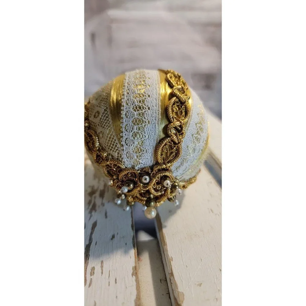 Chandelier Ball Gold white ornament‎ xmas